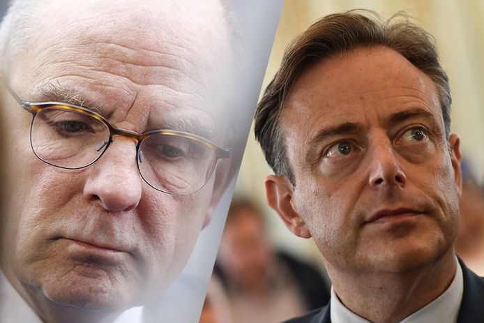 Minister van Justitie Koen Geens (CD&V) en N-VA-voorzitter Bart De Wever.