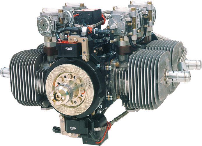 Een motor van het type Limbach L550E zoals Rusland voor de Garpia-drone gebruikt.