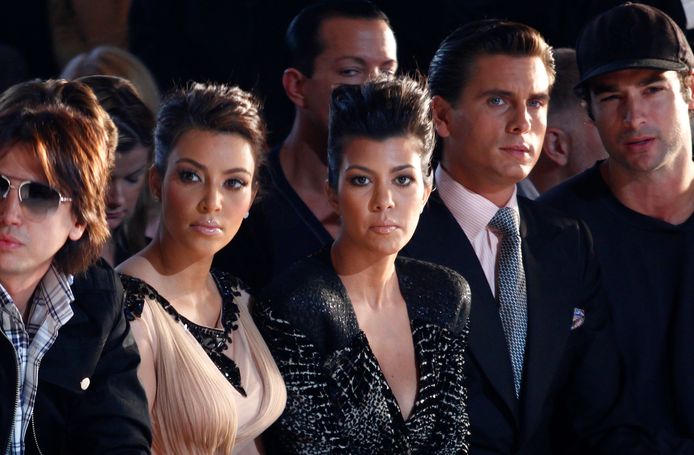 Kourtney Kardashian (midden) en Scott Disick tijdens hun relatie.
