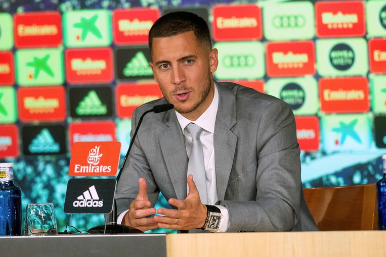 Hazard tijdens de internationale persconferentie. Beeld EPA