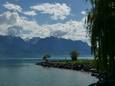 De bergen in de omgeving van het Meer van Genève