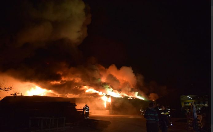 De stalbrand in Nijmegen.