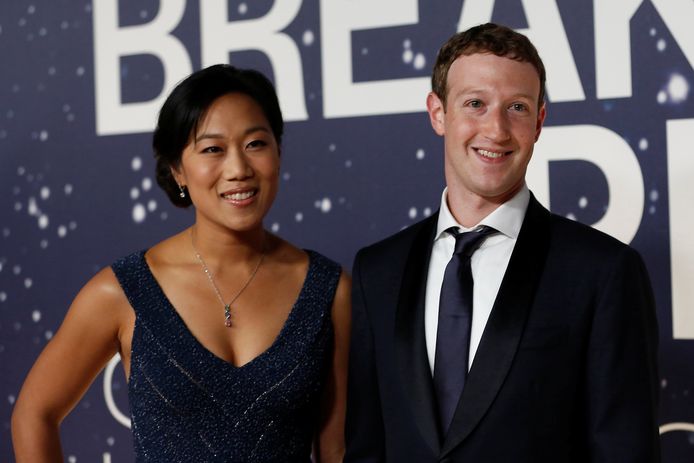 Mark Zuckerberg met zijn vrouw Priscilla Chan, die zijn liefdadigheidsinitiatief aanstuurt.