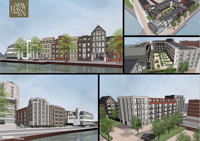 Een impressie van het woningbouwplan New Haven in Vlaardingen.