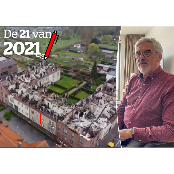De dakappartementen werden volledig verteerd door de vlammen. Met bewoner Philippe Quinart blikken we terug op het afgelopen jaar.