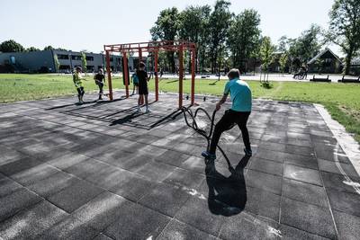 Personal training in de buitenlucht, nu de sportschool nog dicht is
