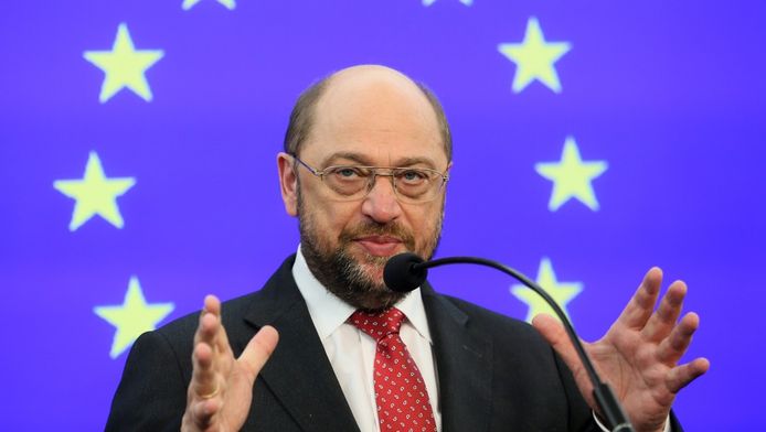 Martin Schulz, président du Parlement européen et candidat des socialistes européens à la présidence de la Commission