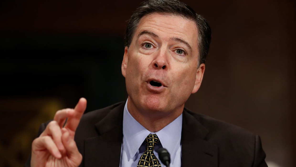 James Comey tijdens een eerdere hoorzitting op 3 mei, toen nog als FBI-directeur. Beeld ap