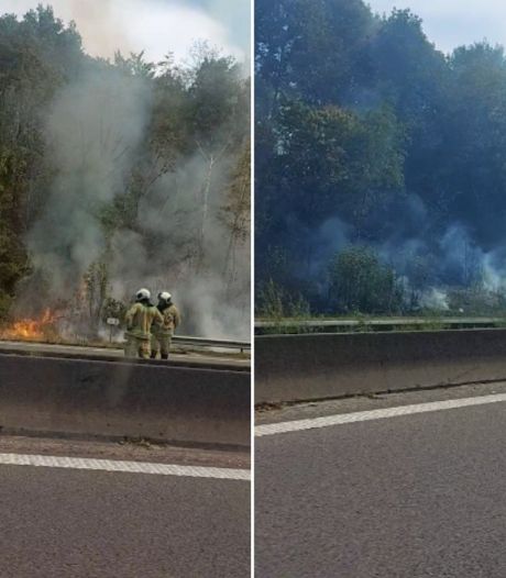 L’incendie qui s’est déclaré sur l’E411 à Wavre sous contrôle, l'autoroute rouverte sur une bande vers Bruxelles