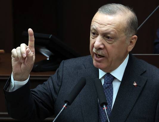  De Turkse president Recep Tayyip Erdogan.