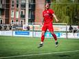 Youri Roseboom in extase na een treffer voor MASV tegen Leones.