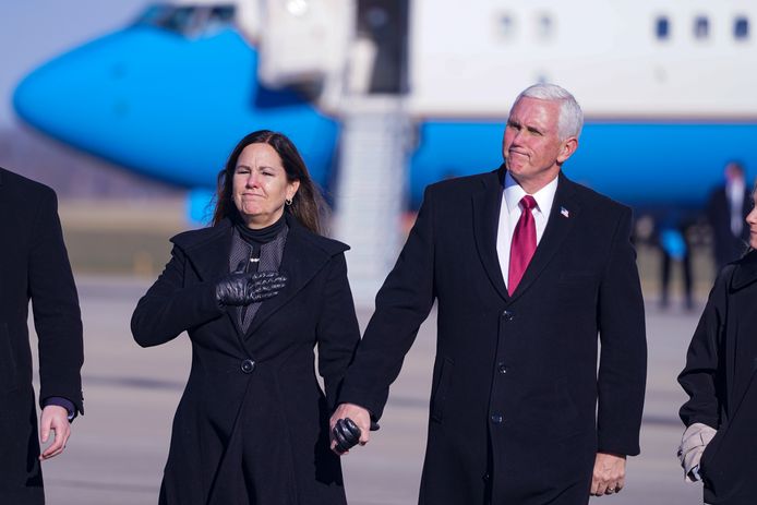 Mike Pence met zijn vrouw Karen.