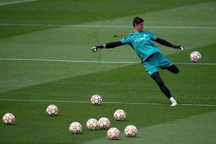 Courtois op training vandaag.