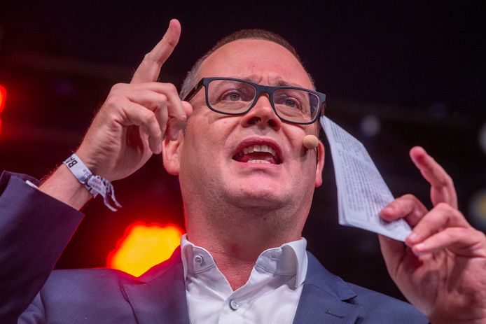 Raoul Hedebouw au 'ManiFiesta' à Ostende, ce samedi 17 septembre
