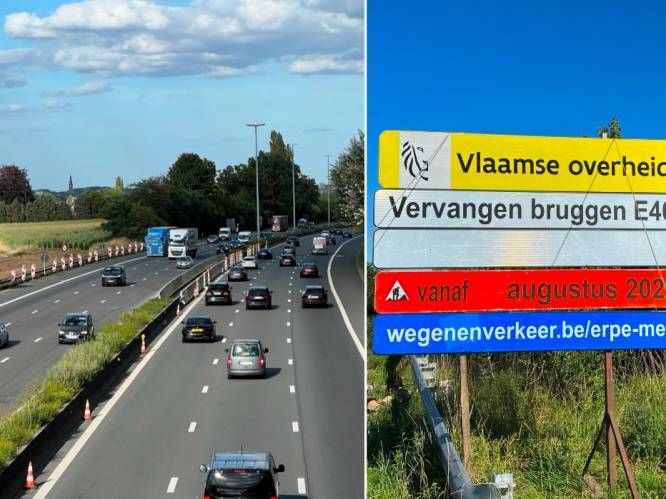 Zware hinder te verwachten door vervanging twee snelwegbruggen op E40 tussen Erpe-Mere en Aalst