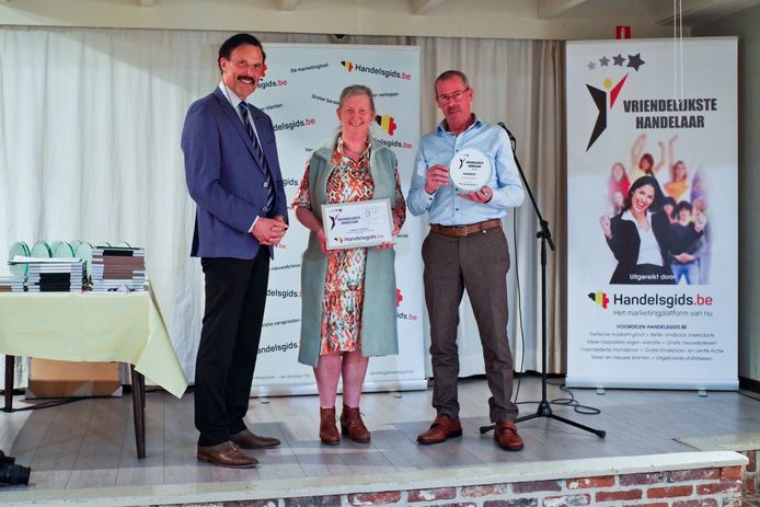 Zaakvoerders Geert De Wever en Ann Coquyt namen hun award in ontvangst.