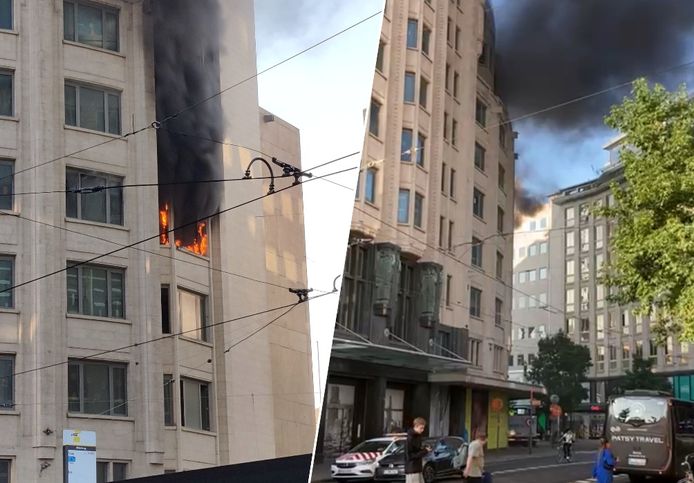 De brand woedde op de vierde verdieping.