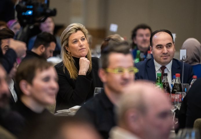 Minister van Binnenlandse Zaken Annelies Verlinden op de Iftar in het Hilton Hotel in Antwerpen.