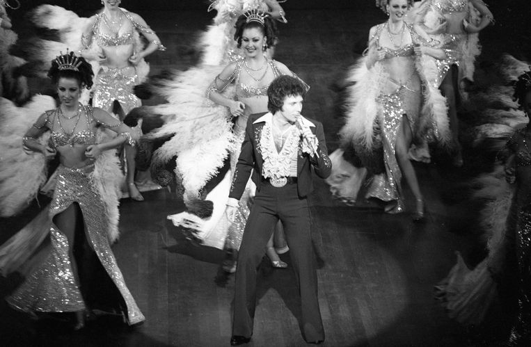 Tom Jones tijdens een optreden in de Lido in april 1979. Beeld Photo News