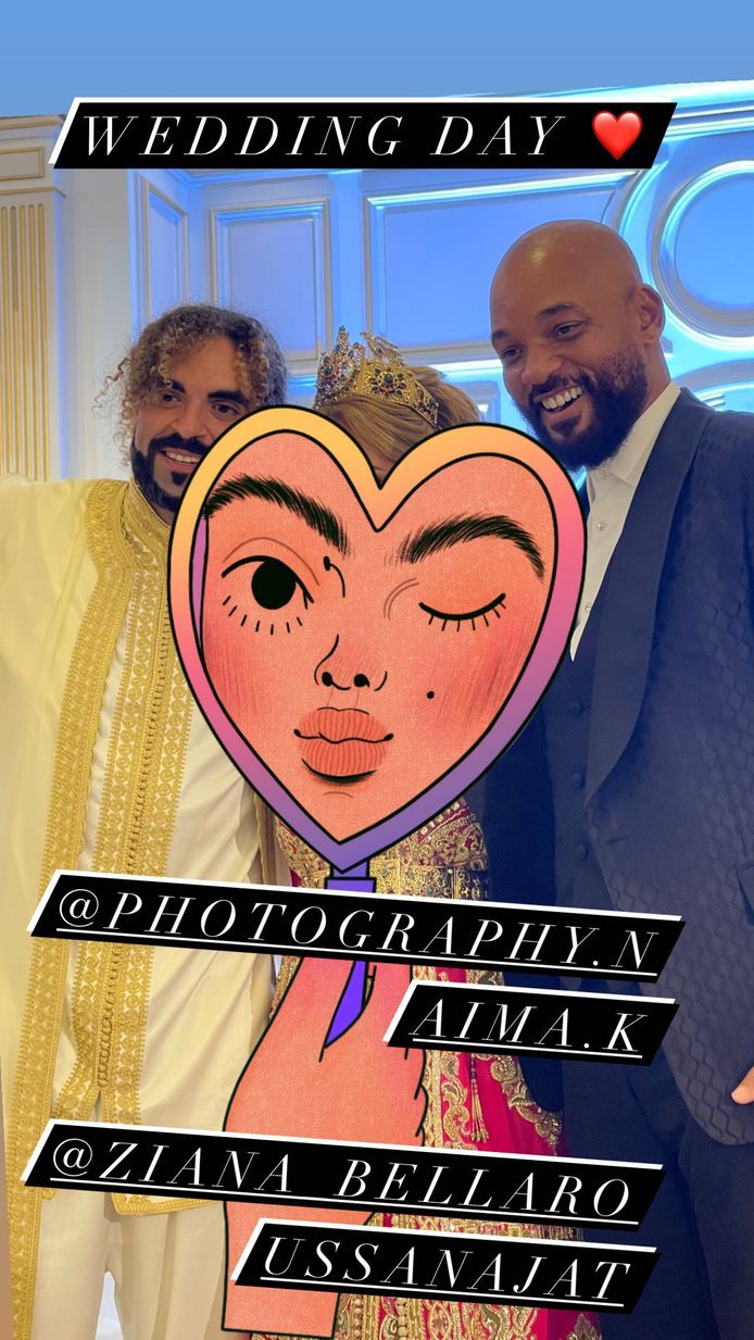 Will Smith op het huwelijksfeest van Adil El Arbi en Loubna Khalkhali