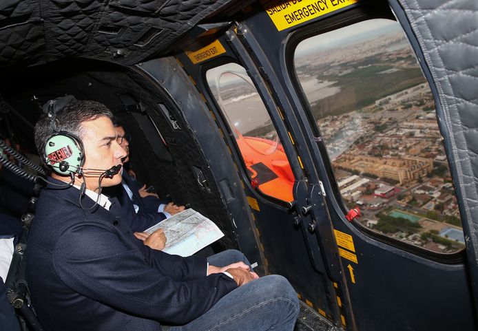 Spaans premier Pedro Sanchez bezocht vandaag het gebied.