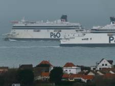 Les ferries à l'arrêt à Calais en raison de la tempête Eunice