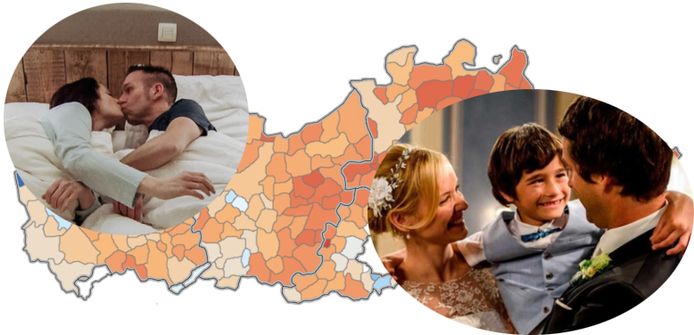 Fans van romantiek in Vlaanderen zijn vooral in Limburg goed vertegenwoordigd.