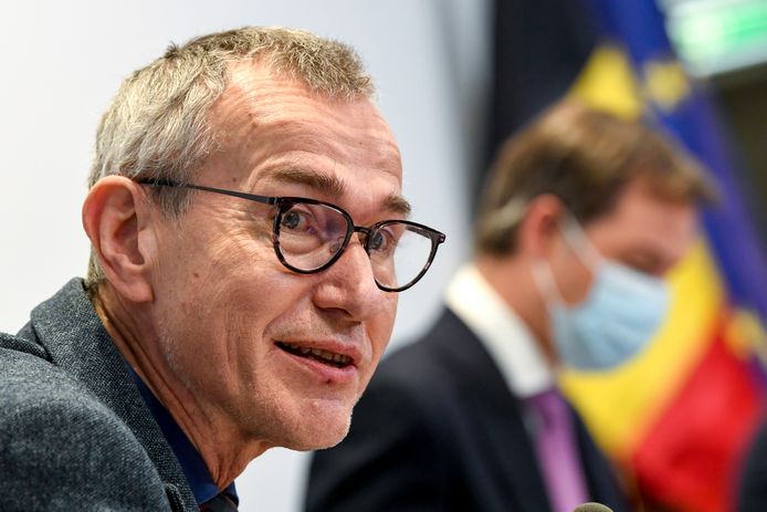 Le ministre Vandenbroucke, mercredi, en conférence de presse