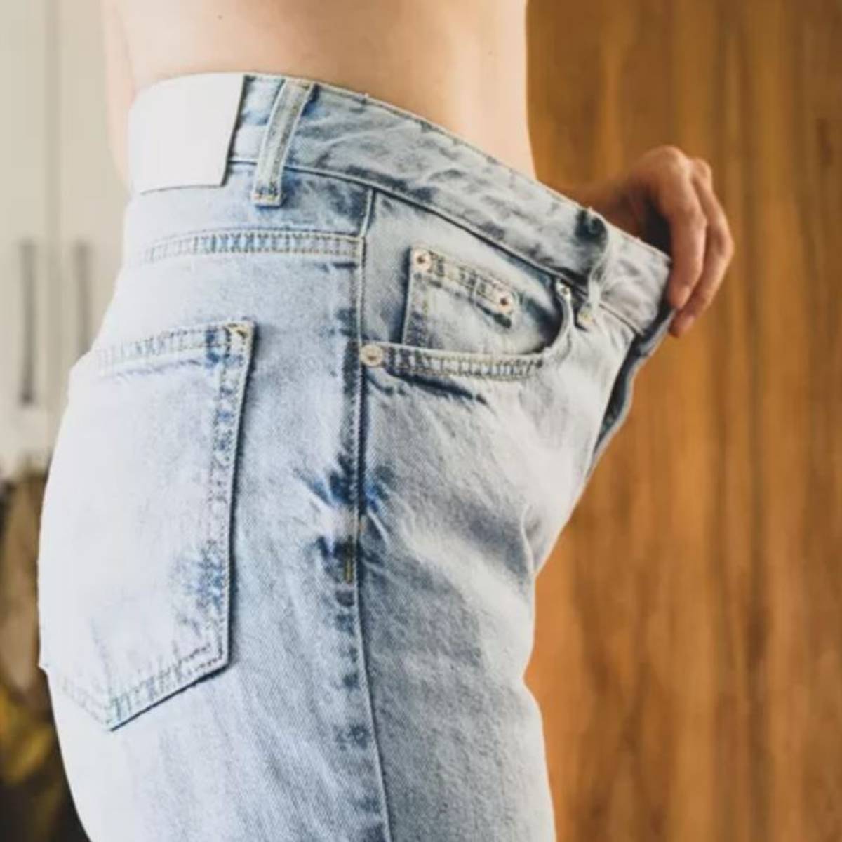 Jeans avec lacet de taille clearance