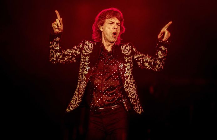 Leadzanger Mick Jagger van de Britse rockband The Rolling Stones.