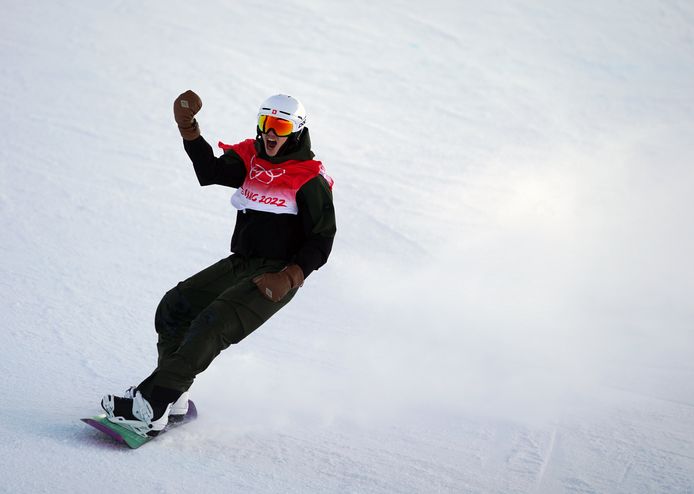Snowboarder Jan Scherrer tijdens de Olympische Winterspelen in China.