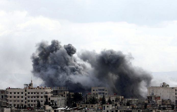 Rook in het Syrische Ghouta