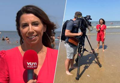 Zo houdt ‘VTM NIEUWS’-reporter het koel aan de kust
