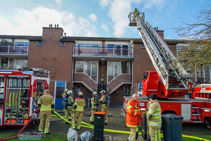 In een flat in Houten is woensdag een brand uitgebroken.