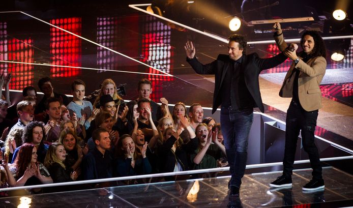 Ali B en Marco Borsato na de finale van The Voice in 2016.
