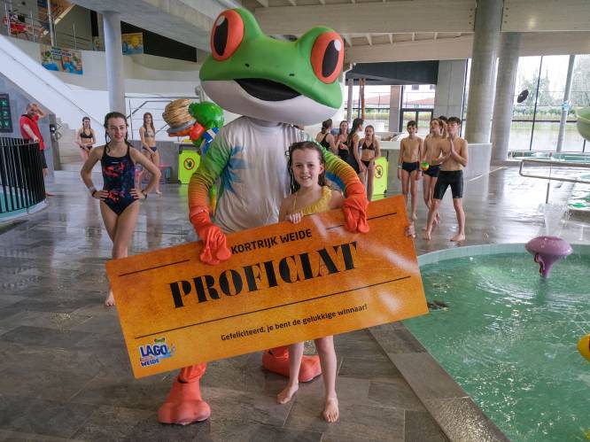 Rachelle (12) komt voor het eerst naar LAGO Kortrijk Weide en mag meteen jaar gratis naar subtropisch zwemparadijs
