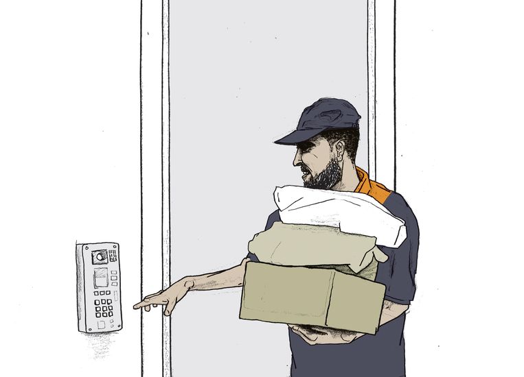 Volkskrant Zaterdag - De keten van de pakketdienst Beeld Gijs Kast