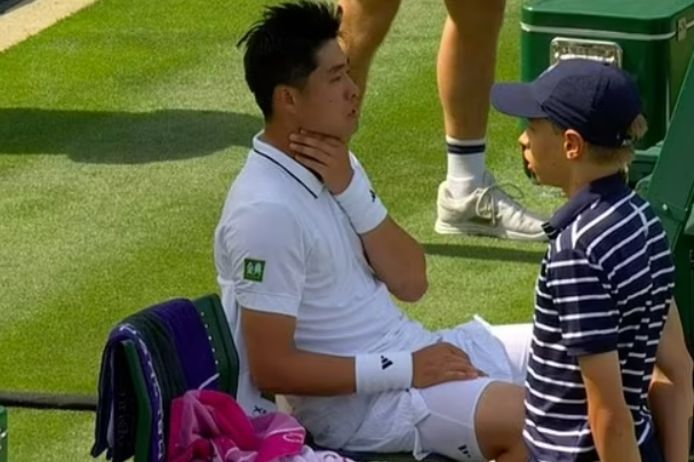 Wu had op Wimbledon last aan de ademhaling.