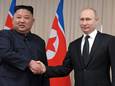 De Noord-Koreaanse president Kim Jong-un en zijn Russische collega Vladimir Poetin in 2019.