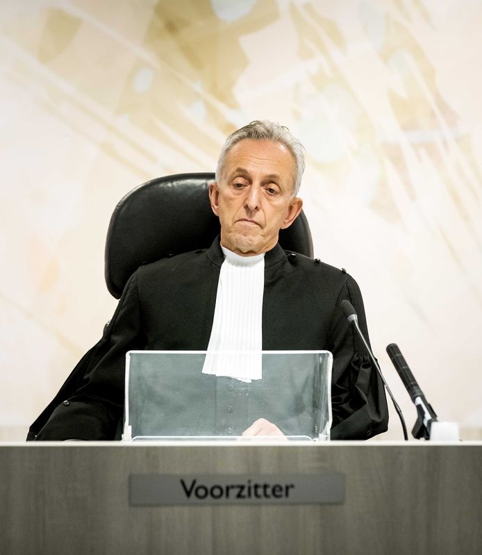 Voorzitter Frank Wieland van de rechtbank in de zwaarbeveiligde Bunker voorafgaand aan de uitspraak in de strafzaak tegen Willem Holleeder.