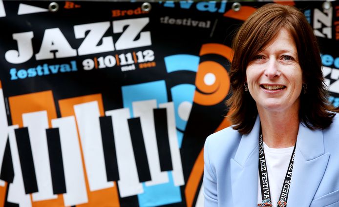 Portret van Hanneke Griffioen, de nieuwe voorzitter van het Breda Jazz Festival.
