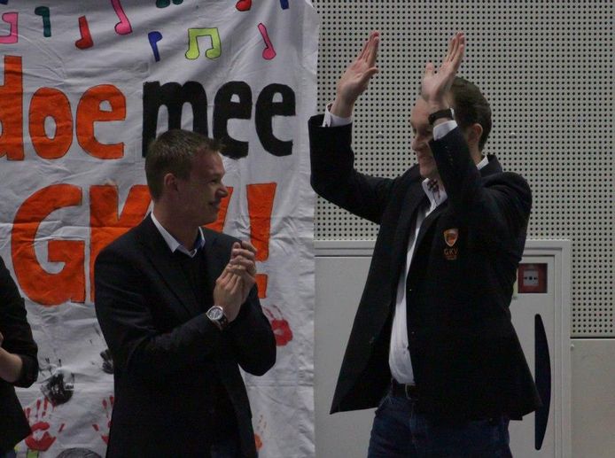 Jan Ouwerkerk (rechts) en Menno Kop hopen met GKV snel weer te kunnen juichen.