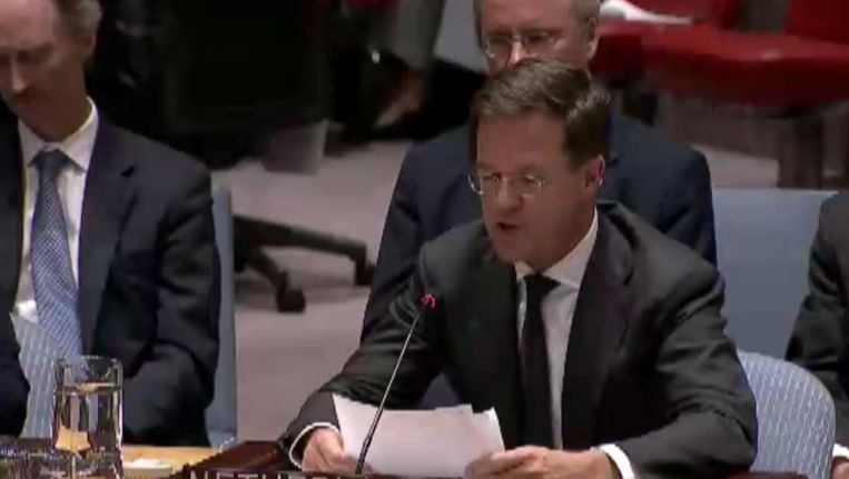 Rutte bij de VN. Beeld Still