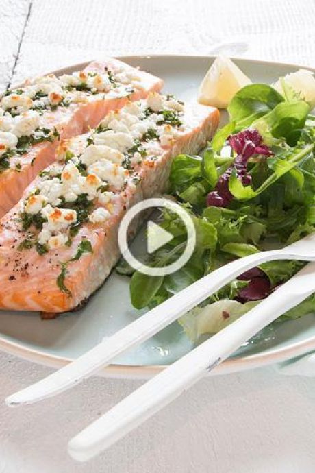 Surprenant: saumon au four et croute de feta