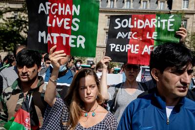 Manifestation par et pour le peuple afghan à Paris: 
