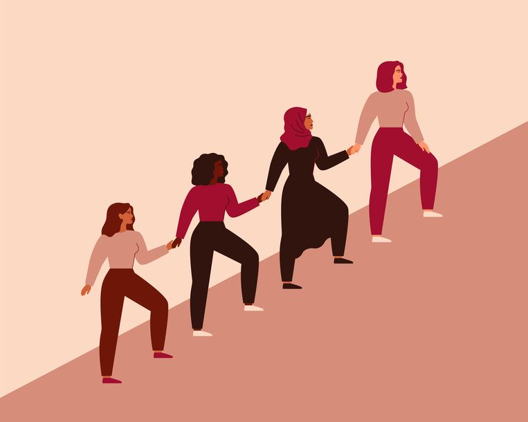 Er moet ook na internationale vrouwendag meer aandacht komen voor de ongelijkheid op de werkvloer en voor diversiteit.  Beeld Getty Images