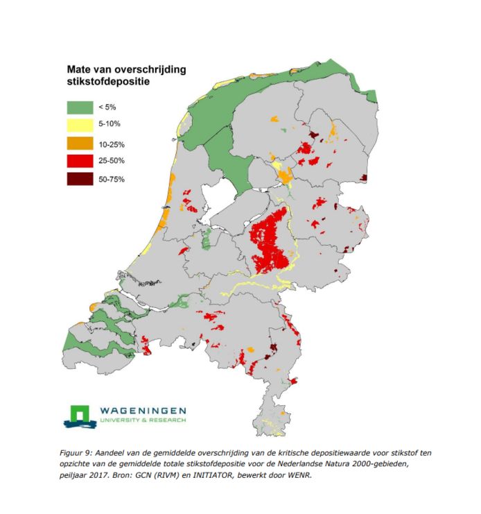 Stikstof op de kaart: de natuur in Drenthe kleurt diep donkerrood | Drenthe  