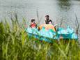 Waterfietsen in De Schorre.