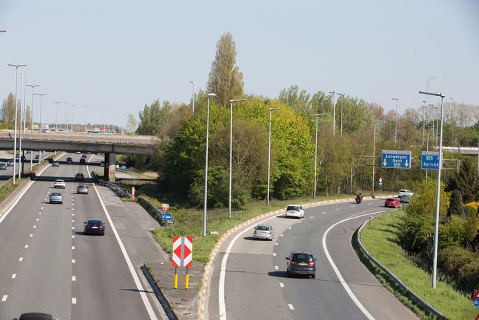 De verkeerswisselaar E17-E40 in Gent.