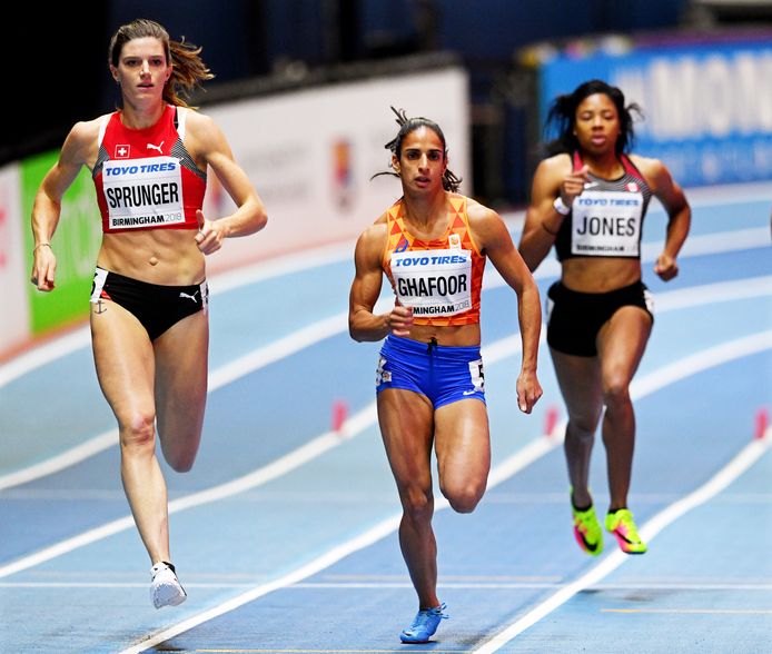 Madiea Ghafoor (m) doet net als Dafne Schippers mee aan de 200 meter in Berlijn.